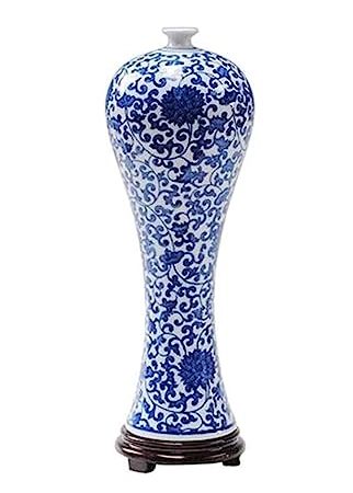 Vasen Vase Keramik Kunsthandwerk mit drehbarer Basis TV-Schrank Esstisch Zubehör (33 * 11cm) Deko
