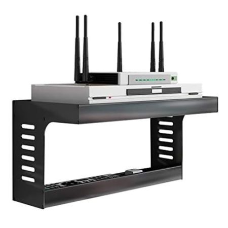 XMWOEIX Router-Aufbewahrungsbox Router-Aufbewahrungsregale Wandhalterung WiFi-Router-Ständer Aufbewahrung Wandmontierte Regalhalterung Projektorregal für TV-Zubehör WiFi-Router WiFi-Router-Regal