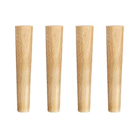 WYRMB Massivholz-Lackfarbene Möbelbeine, Esszimmerstuhl-Schrankfüße, Sofabeine, Couchtischbeine, 8–70 cm, 4er-Set, mit Zubehör, für TV-Schrank, Schreibtisch, Kleiderschrank (Holz 18 cm/7,1 Zoll)