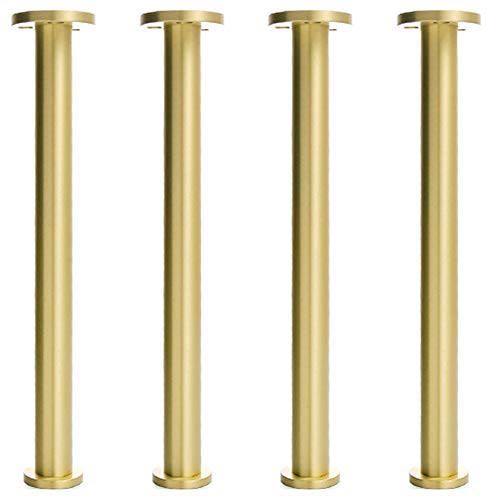 YXW Tischbeine aus Kupfer, Verstellbare Möbelfüße, Hardware-Zubehör, Golden Möbelbeine, 4er-Set, für Sofa, TV-Schrank, Couchtisch, Badezimmer, Wohnzimmer und Andere Möbel