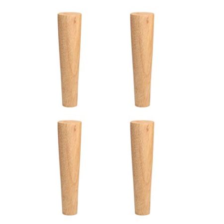 4er-Set Möbelbeine aus Holz, Sofabeine, Tischbeine aus Eichenholz, TV-Tischbeine, Tischgestell, Couchtischbeine, Stühle für Kleiderschrank, Sofa, Schlafzimmer, Esstisch, Arbeitstisch mit Zubehör, 8