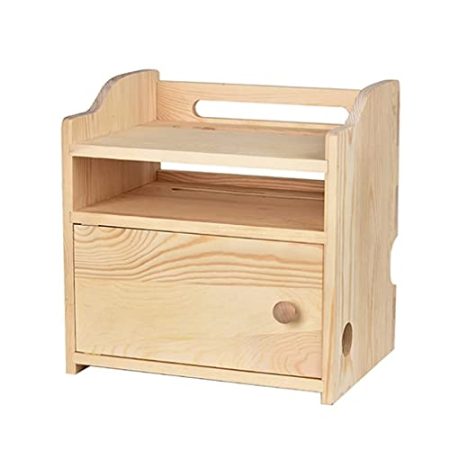FGDIUCVN Router-Zubehör Schwebendes Regal aus Holz, braun, für kabellosen Router, Aufbewahrungsbox für TV-Set-Top-Box, Multifunktions-Hub auf der Arbeitsplatte, braun, 30 x 23,2 x 31 cm