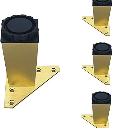 VAKUUM 4 * Beine Quadratisch Schwarz Gold Bodenverstellbare TV-Beine Tischstützbeine Couchtischbeine Zubehör,Gold,40Cm