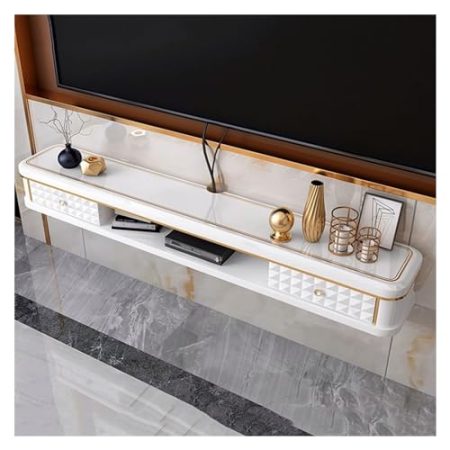TV Lowboard Hängend Luxuriöser schwebender TV-Ständer aus Holz mit Aufbewahrungsschrank, TV-Ständer for Schlafzimmer und Wohnzimmer, moderner Fernsehständer, 47''/55''/63'' TV Schrank Hängend ( Color