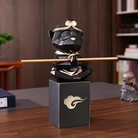 xuejuanshop Kreativer moderner Affenkönig Qi Tian Da Sheng Ornament Statue Zubehör Weiche Dekoration Kunsthandwerk (Color : C)