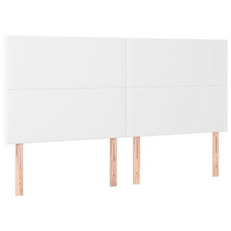 vidaXL 4X Kopfteil Polsterkopfteil Bettkopfteil für Bett Betthaupt Bettzubehör Bettgestell Bettrahmen Schlafzimmer Weiß 100x5x78/88cm Kunstleder