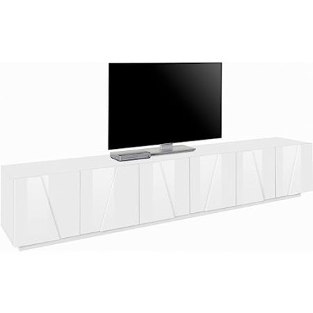 Web Furniture Moderner TV-Schrank, hergestellt in Italien, 243,6 x 44,2 x 46 cm, Ping