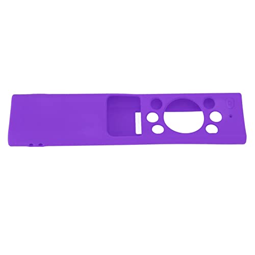 TV-Fernbedienungshülle, Silikonhülle für, rutschfest, Waschbar, Schutzhülle für Fernbedienung, Schwarz, Praktisch und Langlebig (Lila Set)