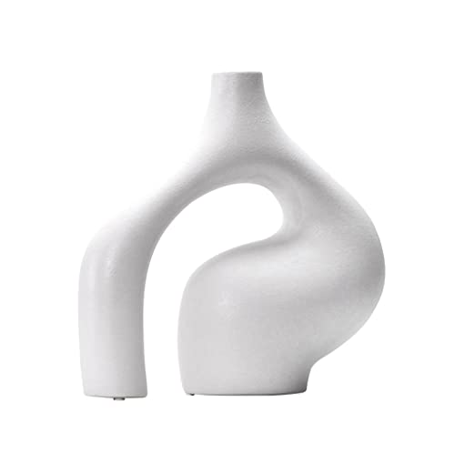 Blumenflaschenvase, weiße Harzvase, nordische kreative Vase, Blumentopf, Heimdekoration, Zubehör, Büro, Schreibtisch, Wohnzimmer, Innendekoration, Mittelstücke (blau: A)