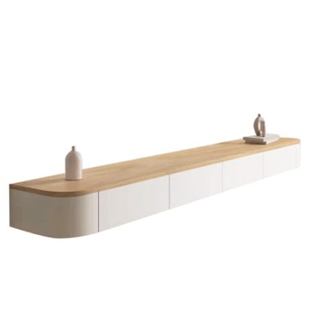 TV Schrank Hängend, TV Lowboard Hängend, TV Board Hängend, Sideboard Hängend, Schwebendes TV Regal, Schwebender TV Ständer, TV Sideboard Wohnzimmer Fernsehschrank (Zweifarbig, 220x24x20cm)