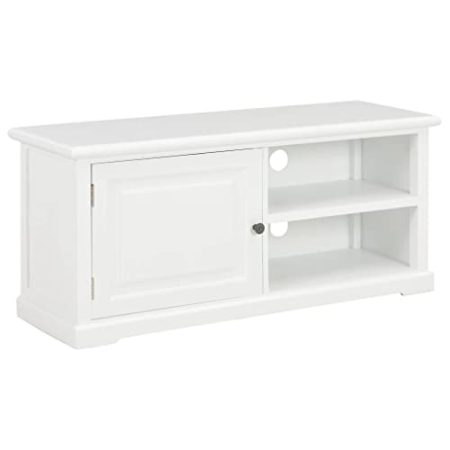 XGWKCNV Entertainment Centers & TV StandsTV Schrank Weiß 90x30x40 cm Holz