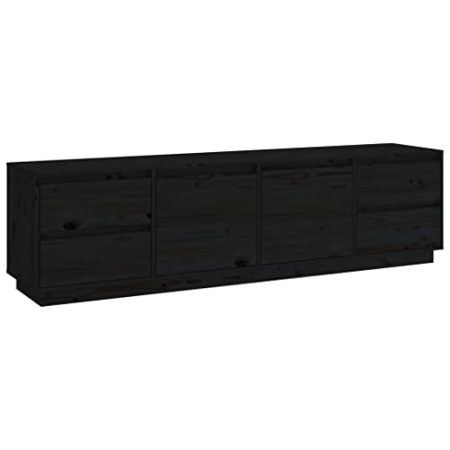 Generico TV-Schrank Schwarz 176 x 37 x 47,5 cm aus massivem Kiefernholz, kangqiling814323