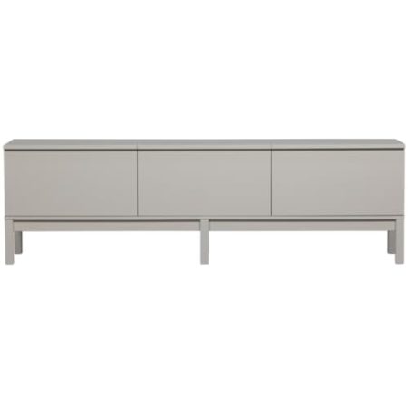 WOOOD Basiclabel Klink TV-Schrank Nebel - Fernsehschrank mit Minimalistisches Design aus Kiefernholz Lowboard Sideboard Robusten Tv Möbel Wohnzimmer Schrank - 60x200x46 cm