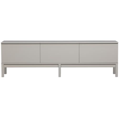 WOOOD Basiclabel Klink TV-Schrank Nebel - Fernsehschrank mit Minimalistisches Design aus Kiefernholz Lowboard Sideboard Robusten Tv Möbel Wohnzimmer Schrank - 60x200x46 cm