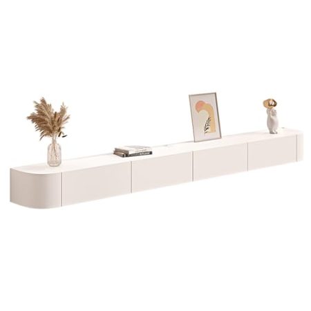 Großer schwebender TV-Ständer zur Wandmontage, schwebender TV-Schrank, Entertainment-Center mit Stauraum, modernes schwebendes Center(300CM)