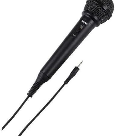 Hama Dynamisches Mikrofon DM 20 mit Nierencharakteristik, Kabellänge 2,5m, schwarz