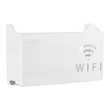 ARIOU WLAN-Router-Rack-Ständer, multifunktionales Router-Rack mit Bodenkühlung, WiFi-Router- , Wandhalterung, kabelloser Router-Aufbewahrungsregal, Wandmontage, WLAN-Boxen für Wohnzimmer