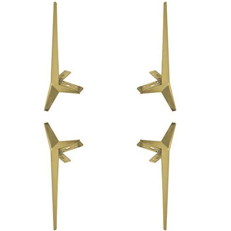 4 teiliges Set Eisen Sofa Beine Schrank Beine TV Schrank Möbel Stützbein Zubehör Gold (5,9 Zoll)