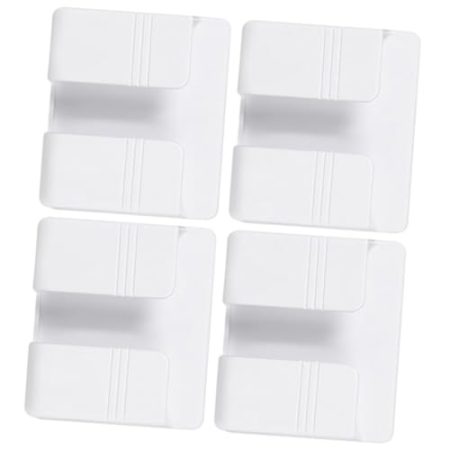 Alipis 1 Satz Für Fernbedienung Tv-halter Telefon Handyladegerät Wall Mounted Storage Box Wall Mounted Organizer Halter Für Fernbedienungen Kleberegal Abs Weiß 4 Stück