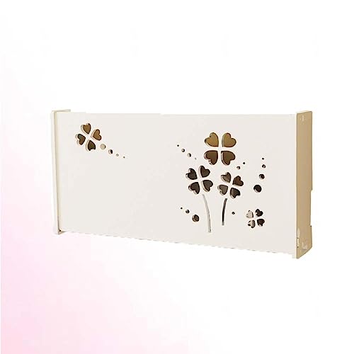 Holz-Wandregal, Aufbewahrungsbox für WLAN-Router, C52 x 9,5 x 25 cm, für Router und Zubehör
