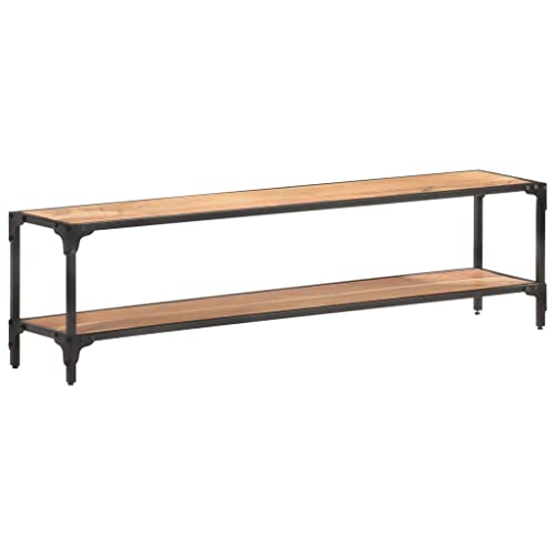 VACARX TV-Schrank 150x30x40 cm Akazienholz massiv Artikelmaterial: Akazienholz massiv natur lackiert Stahl