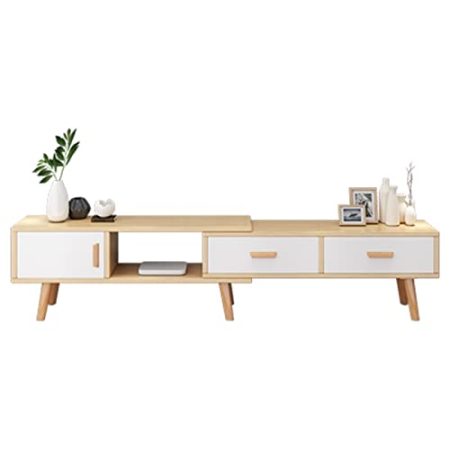 TV-Schrank Fernseher Kabinett Moderne minimalistische kleine Wohnung Nordic Wall Cabinet einfach Fernseher Kabinett Wohnzimmer Bodenschrank (Farbe : Natural, Size : 140-218x30x40cm)