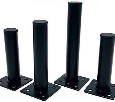 VAKUUM Hardware-Füße, Sofa-Zubehör, Badezimmerfüße, Tischfüße, TV-Füße, Couchtisch, Metallfüße, 4-teiliges Set, Schwarz, 20 cm
