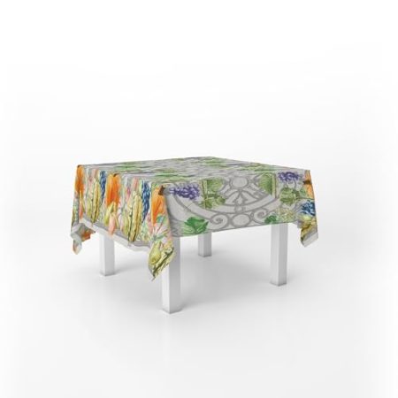 Italian Bed Linen Tischdecke, Digitaldruck, schmutzabweisend, 150 x 150 cm Liberty