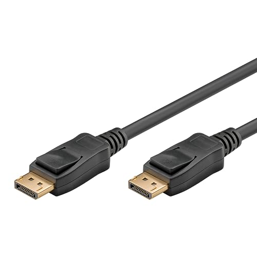 goobay 64863 DisplayPort Kabel 2.1 / 8K Auflösung bei 60Hz / Verbindungskabel geeignet für Gaming PCs / PS5 / geschirmt / 2M