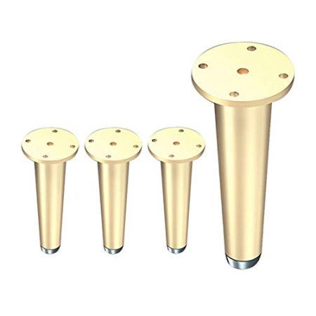 GLJTUO 4-Teilige Möbelbeine, Höhenverstellbar, Moderne Sofabeine, Möbelbeine Aus Aluminiumlegierung, Füße, Zubehör, Ersatz Für Tischbeine Aus Metall,Copper-16cm/6.3inch