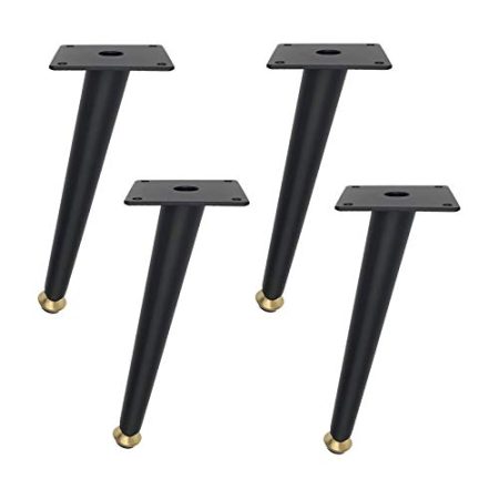 Generisch geneigte Möbelstützbeine, Tischfüße aus schwarzem Metall, DIY-Schrankbeine aus Eisen, verstellbare Schreibtischbeine, Zubehör, für Sofa, Sessel, TV-Schreibtisch, Schrank, Couch, Ko