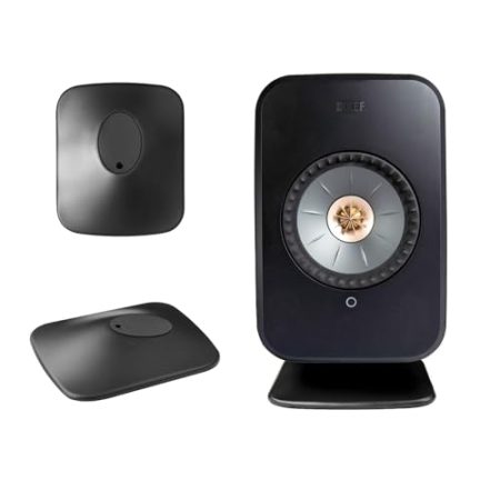 EUGOOCX 2 Stück Desktop-Lautsprecherständer für KEF LSX II/LSX II LT kabellose Bücherregal-Lautsprecher Surround Sound Audio Lautsprecher Schreibtischhalterung, TV und Heimkinozubehör(Schwarz)