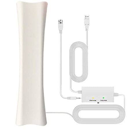 TV-Antenne für Smart-TV, Freeview-TV-Antenne, 4K Digital HD Innenverstärker, 360° Signalempfang mit Signalverstärker, kostenlose lokale Kanäle, unterstützt alle TV-Antennen