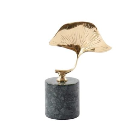 Home Decoration Schreibtisch Ornament Moderne Nordic Reinem Kupfer Ginkgo Wohnzimmer Home Luxus Zubehör Licht Luxus Handwerk Wein Schrank TV Schrank Ornamente Statuette für Ihren Schreibtisch – Bücher