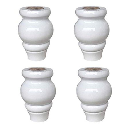 YTHRDVFCVZ Möbelstützbeine 4 * weißes europäisches Massivholzsofa - Tischständer - TV-Schrankständer - Hardware-Zubehör-Ständerstütze