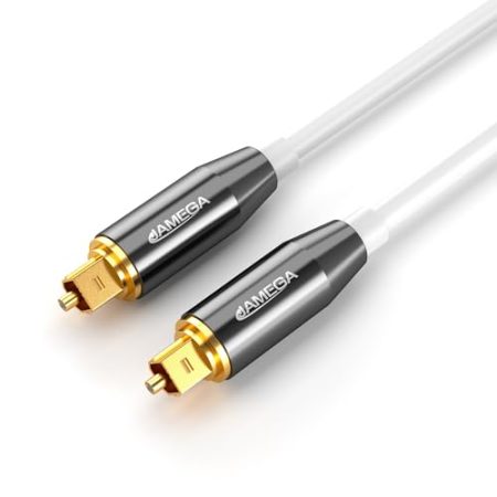 JAMEGA - 3m Toslink Kabel Digitalkabel Premium Qualität | Optisches Kabel Digital Audiokabel LWL DTS SPDIF kompatibel mit Soundbar, Stereoanlage, Heimkino, Heimkino, PS5, PS4, XBOX uvm. - Weiß