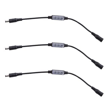 Ferleiss 3 x Mini-Fernbedienung, 12 A, 12 V-24 V, Dimmer für LED-Klebebandstreifen, Monochrom-Controller