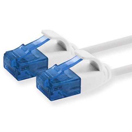 1aTTack.de 659930 Cat6 Cat.6 Kabel Cat Netzwerkkabel 5m - Patchkabel Slim Kabel (Kleiner Durchmesser - sehr flexibel) 1000 Mbit/s - 1 Stück - weiß