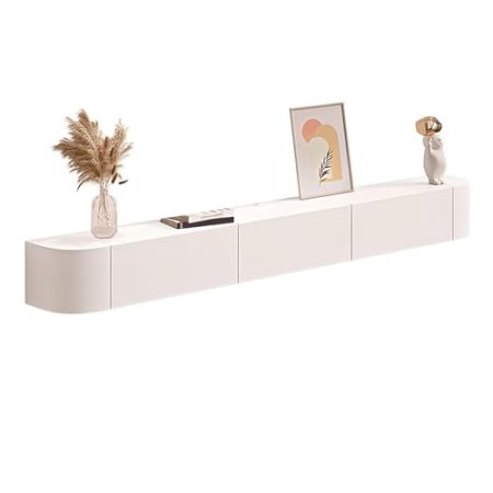 HCBHG TV-Wandregal mit Stauraum, Schwebende TV-Konsole mit Türen, Wandmontierter TV-Schrank, Schwebende TV-Ständer für Wohnzimmer, Schlafzimmer(160x24x20cm)