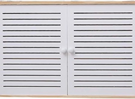 YISHUOYZBS Große Wandbehang Router Aufbewahrungsbox Wandmontage WiFi Dekorative Box Halterung 2-lagiges Lagerregal Schweberegal für TV-Zubehör Kabelmanagementbox Router