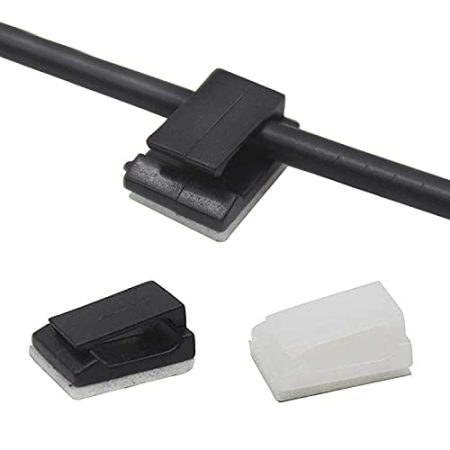 120 Stück Kabelklemmen Kabelklemmen mit starken selbstklebenden Pads selbstklebendes Kabelklemmen-Set Kabelmanager Geeignet für Zuhause, Schreibtisch, Büro USB-Ladekabel, PC, TV-Kabel, Audiokabel usw