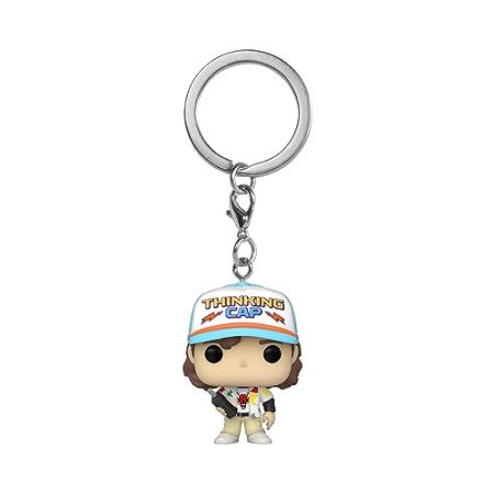 Funko Pop! Keychain: Stranger Things - Dustin Henderson - Aka Zahnlos - Neuartiger Schlüsselanhänger - Vinyl-Minifigur Zum Sammeln - Strumpffüller - Geschenkidee - Offizielle Handelswaren
