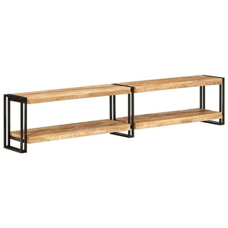 AUUIJKJF Home Outdoor SonstigesTV-Schrank 200x30x40 cm Massivholz Mango