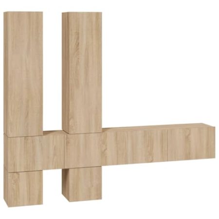 Generico Kangqiling3114568 TV-Schrank zur Wandmontage, Sonoma-Eiche aus Holz, mehrschichtig