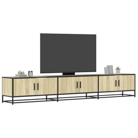 AJJHUUKI Outdoor-Möbel-TV-Schrank Sonoma Eiche 240x35x41 cm Holz-Möbel