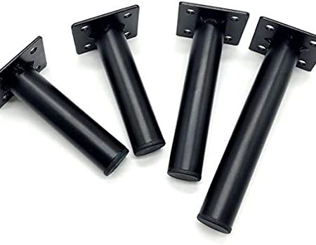 VAKUUM Hardware-Füße, Sofa-Zubehör, Badezimmerfüße, Tischfüße, TV-Füße, Couchtisch, Metallfüße, 4-teiliges Set, Schwarz, 17 cm