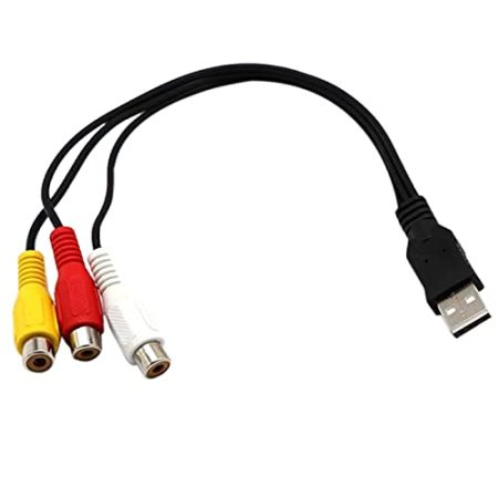 Ghulumn USB auf 3RCA USB Buchse auf 3 RCA RGB Video AV Adapter Composite Kabel Konverter Kabel Stecker Kabel für TV PC DVR