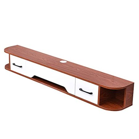 WFENG TV Lowboard hängend/TV Schrank,Für Wohnzimmer Modernes Fernsehtisch,Starke Tragfähigkeit,Es Kann Bis zu Etwa 30kg Tragen / L150cm×W24cm×H20cm / E