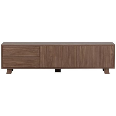 WOOOD Seppe TV-Möbel Nüsse - Fernsehschrank TV Schrank mit 2 Türen und 2 Schubladen Regal für Wohnzimmer, Schlafzimmer 42x160x44 cm