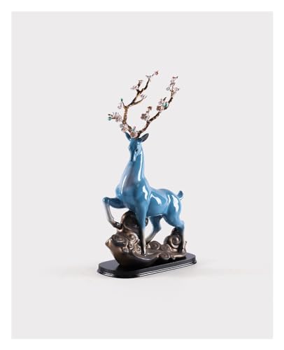 DIANXI Desktop-Figuren Keramik-Hirschornamente, Heimständer, TV-Schrank-Zubehör Home Decor Statuen(A)
